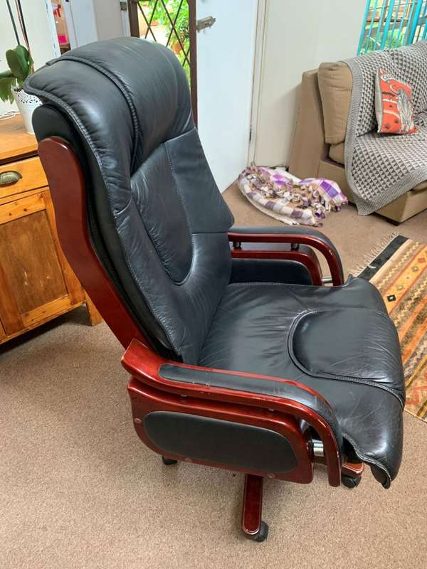 Huge High Back Leather Office Chair