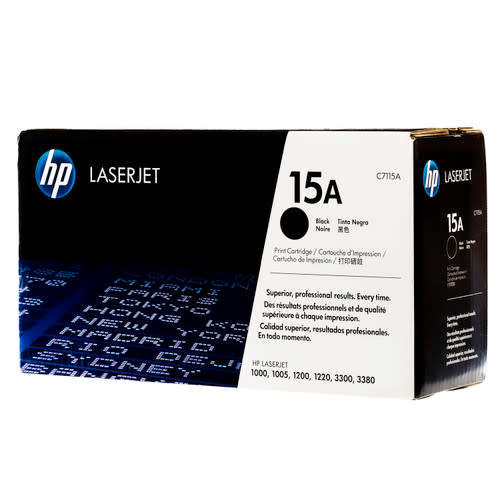 HP 15A BLACK TONER CARTRIDGE ORIGINAL C7115A SINGLE-PACK - NEW