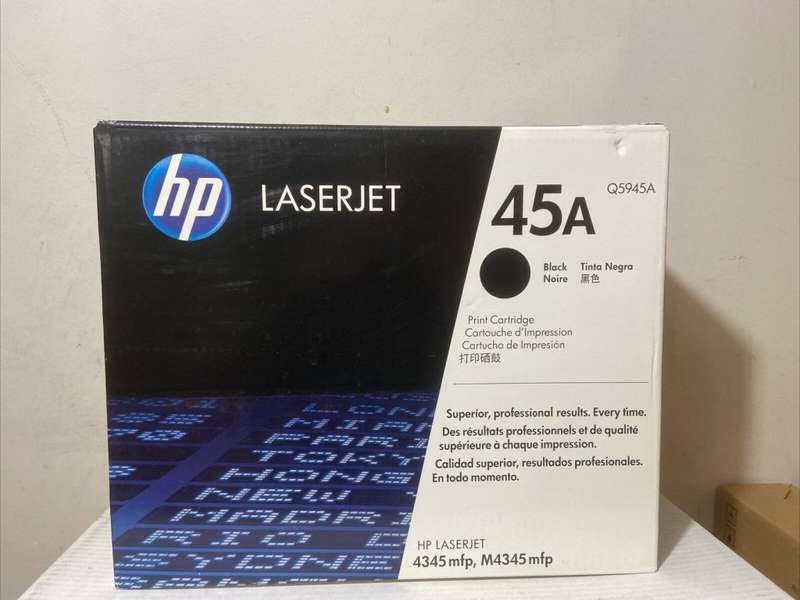 HP 45A Black Toner Cartridge Q5945A LaserJet 4345mfp/M4345mfp, For Laser Printer