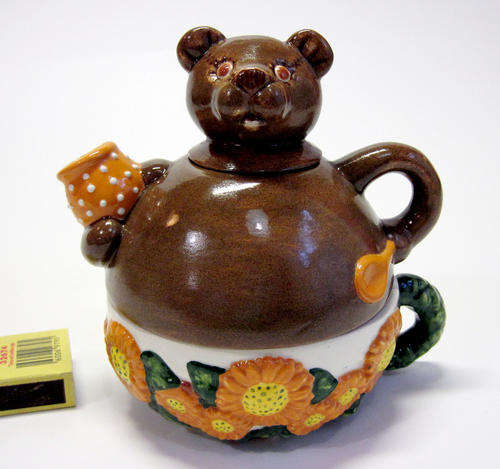 One cup Teddy Tea pot set