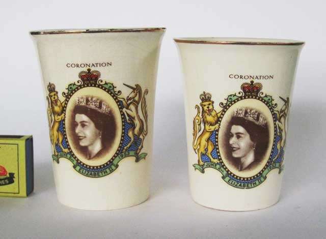 2 x Coronation Beakers 1953