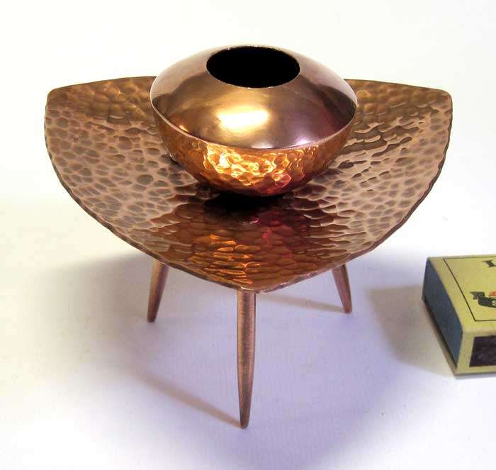 50's Retro copper candle stick