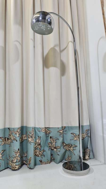 Chrome Curved Floor Lamp