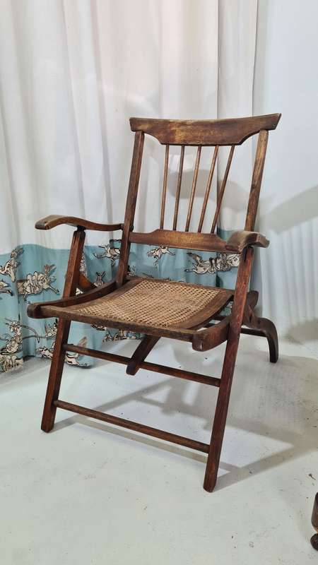 Antique Campaign Chair