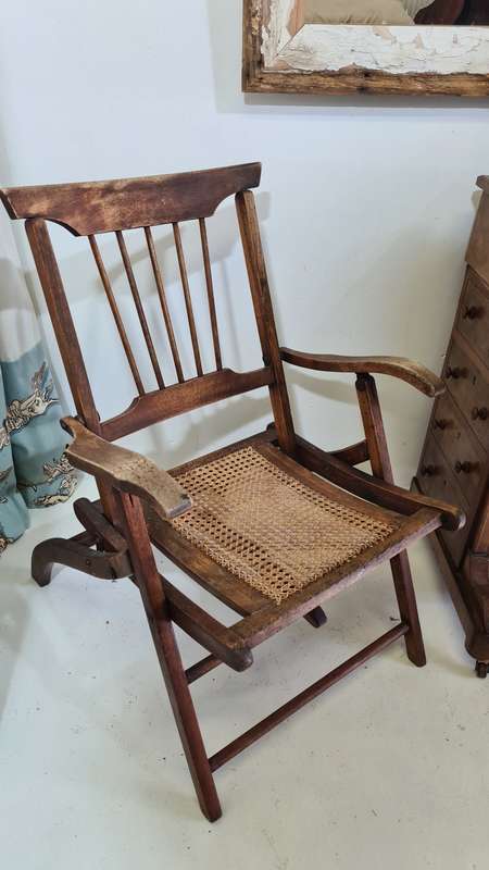 Antique Campaign Chair