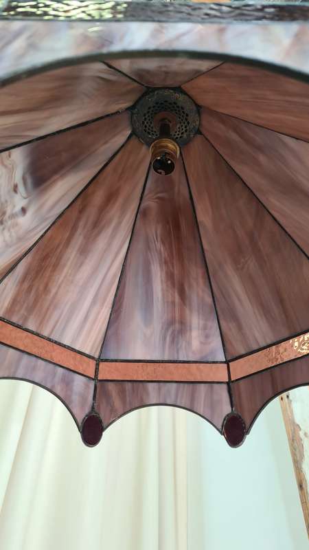 Vintage Lead Glass Ceiling Light
