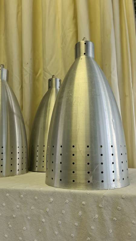3 x Aluminium Ceiling Lights