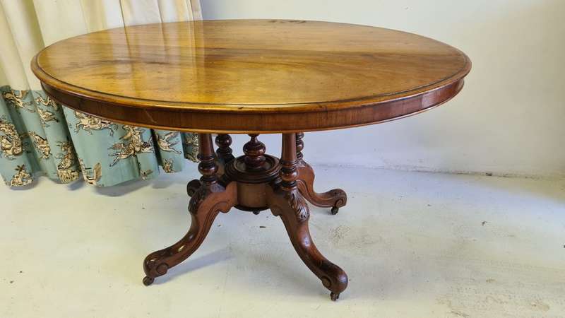 Victorian Oval Hall Table