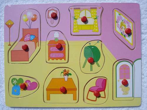 Wooden Puzzle With Knobs!! Furniture