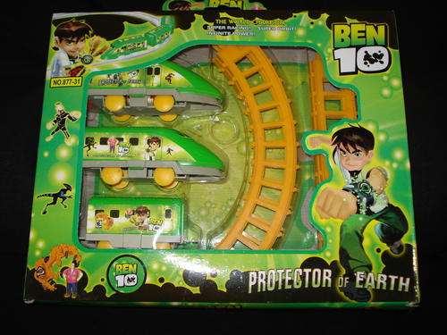 ***NEW*** BEN 10 TRAIN SET!!! Rides along the track!!