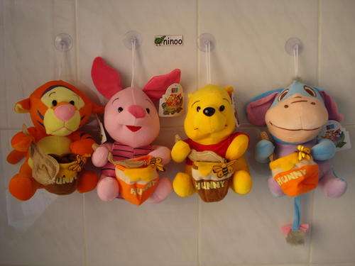 Winnie the Pooh Soft Characters!!! With Hunny Pot & Spoon!!! BID FOR ALL!!!
