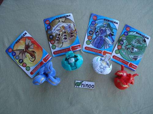 BAKUGAN - Set of 4 Battle Brawlers!! + 1 FREE!! ***NEW***