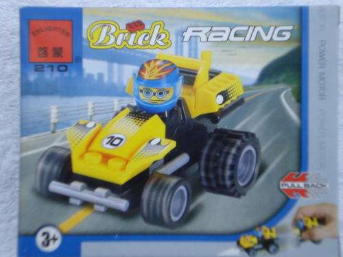 Lego Style Blocks - Mini Racing Car!! (Pull-Back Action!!!)