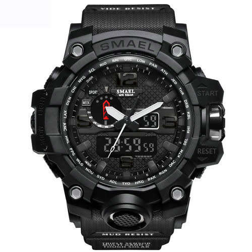 SMAEL 1545 Black Multifunction Watch