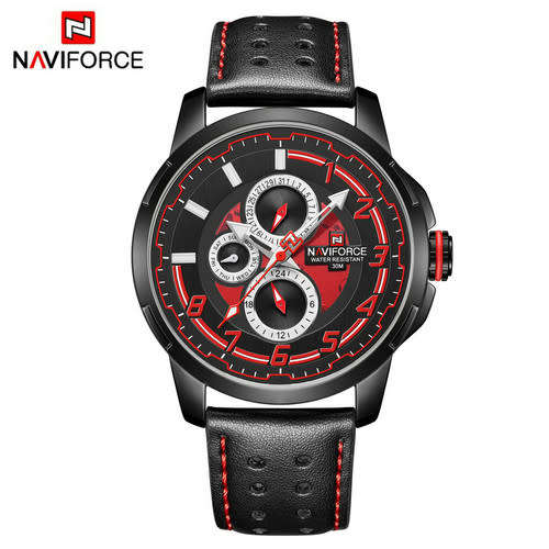 NAVIFORCE 9142 Watch With Genuine Leather Band