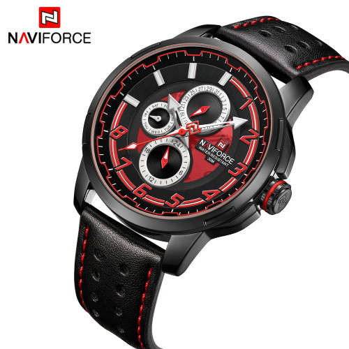 NAVIFORCE 9142 Watch With Genuine Leather Band