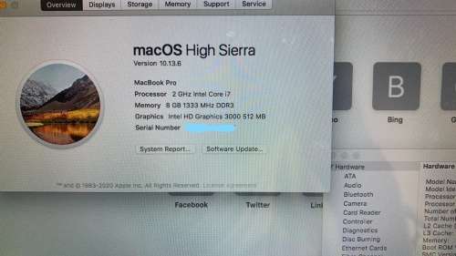 MacBook Pro (15-inch, Early 2011)` - 2GHz Core i7 - 8GB - 500GB (Re-Listed due to Time Waster)
