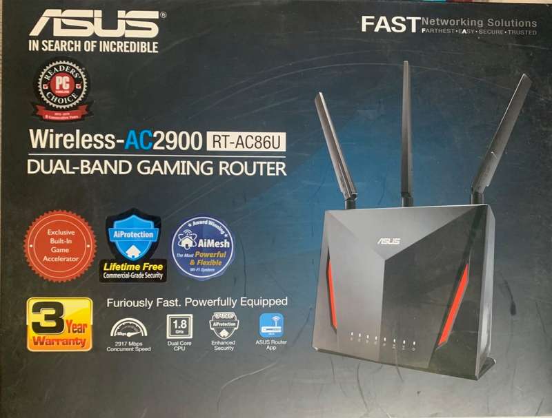ASUS RT-AC86U AC2900 DUAL-BAND GIGABIT WI-FI ROUTER WITH MU-MIMO