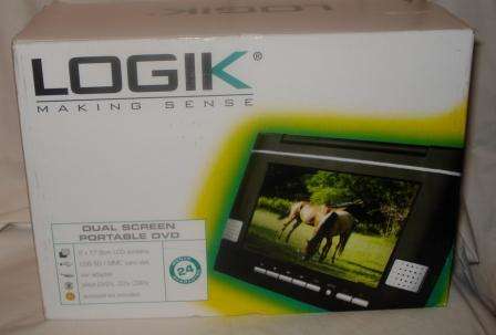 LOGIK DUAL SCREEN PORTABLE DVD NEW