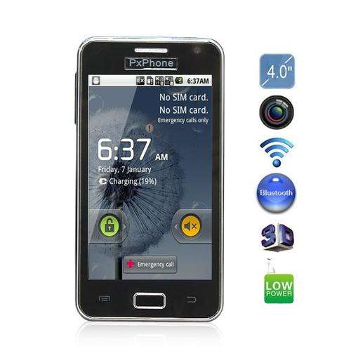 PxPhone i9220 4.0 Inch WiFi TV Java Bluetooth Touch Phone with Dual SIM Dual Camera