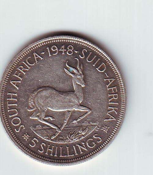 1948 5 Shilling Silver Coin