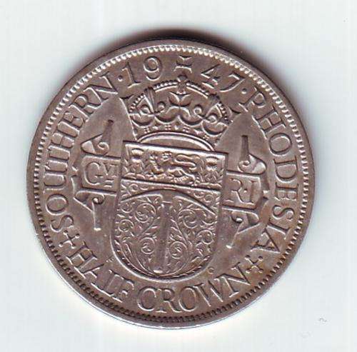 1947 Southern Rhodesia Half Crown