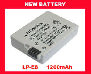 New LP-E8 Rechargeable battery for Canon EOS 550D Rebel T2i Kiss X4 Digital Camera (LPE8)