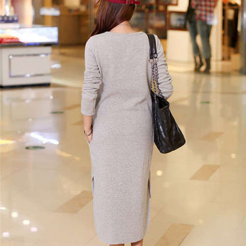 WOMEN'S HIGH-LOW LONG SLEEVE ASYMMETRICAL DRESS - FREEDOM RULES