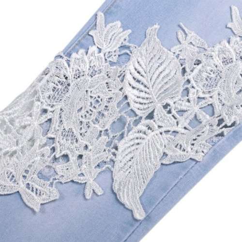Women's Hollow-Out Lace Spliced Jeans