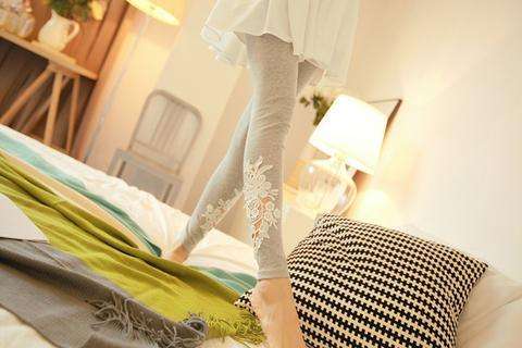 Women's Lace-Trim Leggings