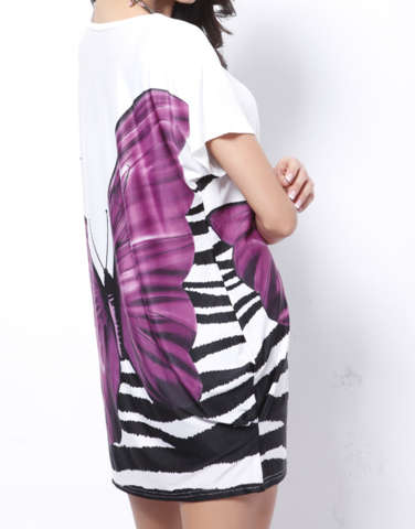 WOMEN'S BUTTERFLY TOP - PURPLE
