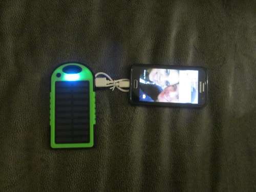 5000mAh Solar Powered Charger Power Bank Outdoor Weatherproof Dustproof Shockproof Dual USB Output