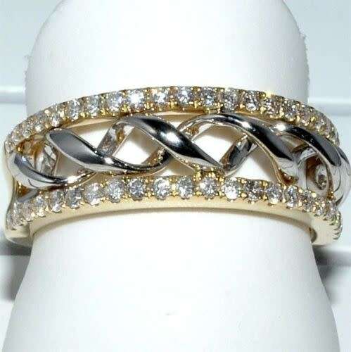 10 K Yellow Gold Filled White Topaz Infinity Ring