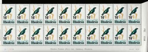 RHODESIA BIRDS 2ND ISSUE MARDON IMPRINT STRIPS LOVELY ITEM GOOD VALUE