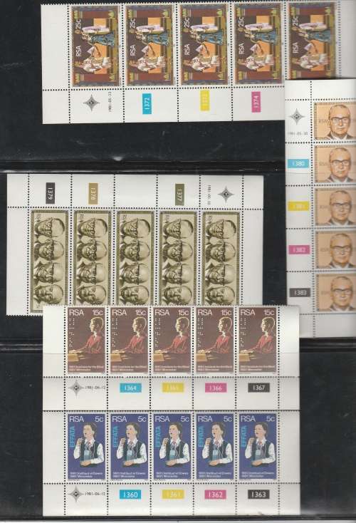 RSA CONTROL BLOCKS SACC 460-509 GOOD VALUE +-R400.00 NICE SELECTION MINT **