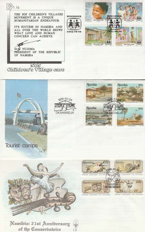 NAMIBIA: NICE SELECTION FDC VIEW SCANS X12 NICE  ITEM