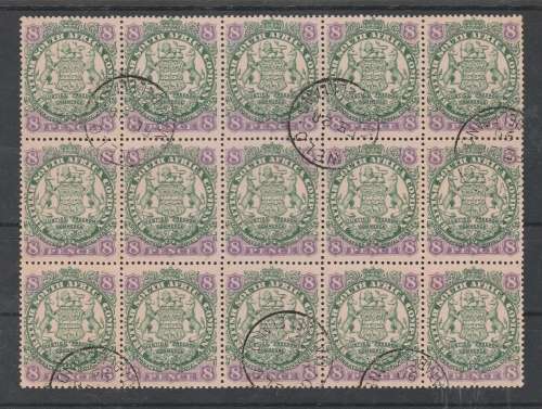 BSAC: SACC 34, LOVELY ITEM SELDOM SEEN IN BLOCKS OF 15 SCAN FORMS PART OF DESCRIPTION