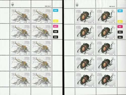 SWA: 7 MAY 1987 USEFUL INSECTS SEE SCANS SHEETS, FDC,CTOS MINT