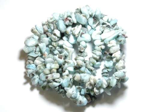 Natural LARIMAR chipstrand +-90cm