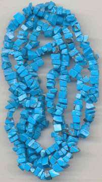 Natural HOWLITE BLUE chipstrand +-90cm