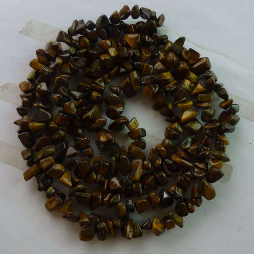 Natural TIGER EYE chipstrand +-90cm