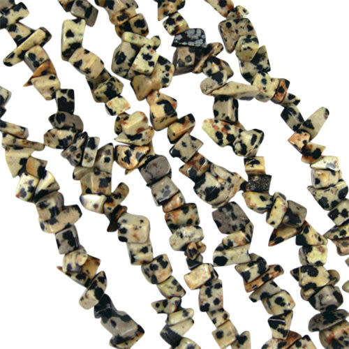 Natural DALMATIAN JASPER chipstrand +-90cm