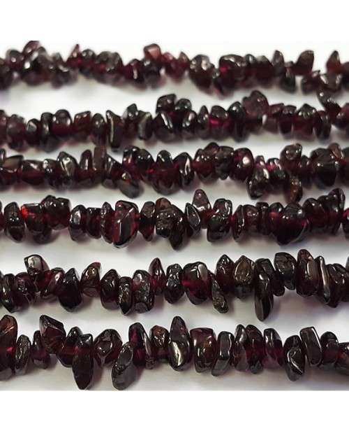 Natural GARNET chipstrand +-90cm