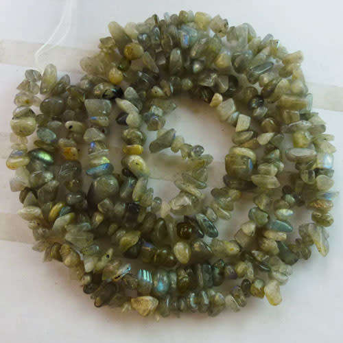 Natural LABRADORITE chipstrand +-90cm