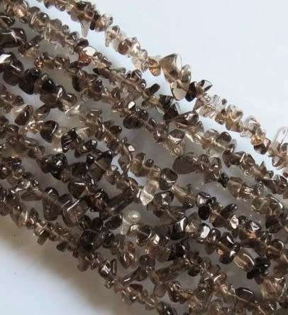 Natural SMOKY QUARTZ LIGHT chipstrand +-90cm