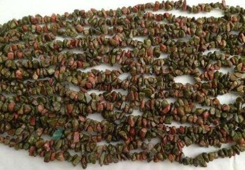 Natural UNAKITE chipstrand +-90cm