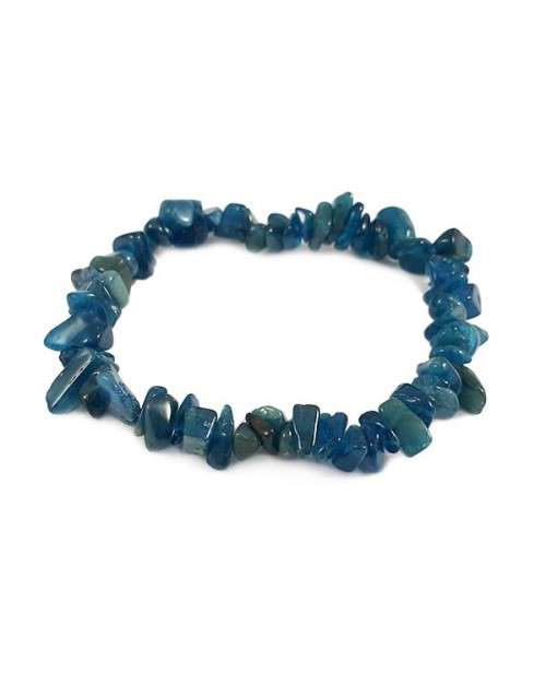 Natural chipstrand bracelet - APATITE BLUE (MILKY)