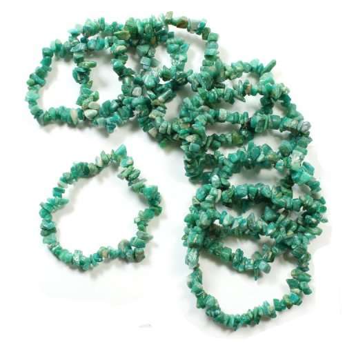 Natural chipstrand bracelet - AMAZONITE DARK