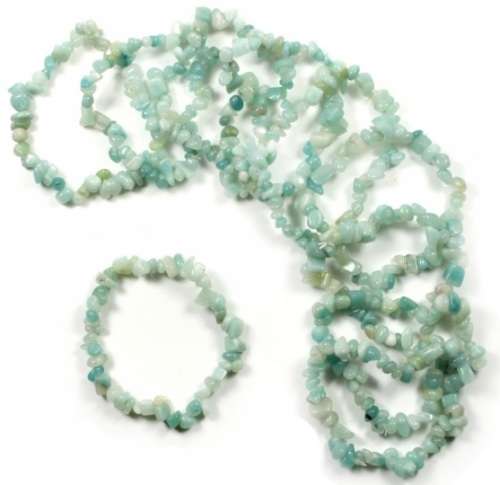 Natural chipstrand bracelet - AMAZONITE