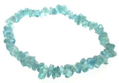 Natural chipstrand bracelet - APATITE BLUE